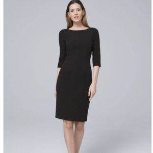 WHBM BODY PERFECTING BLACK SHEATH DRESS Size 6